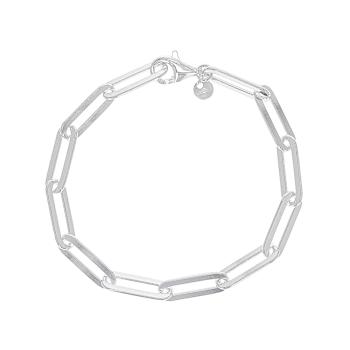 Wide Paperclip Chain Bracelet In Sterling Silver