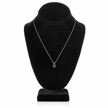 Multi-color Cubic Zirconia 14k White Gold Pendant With Chain 2.00ctw