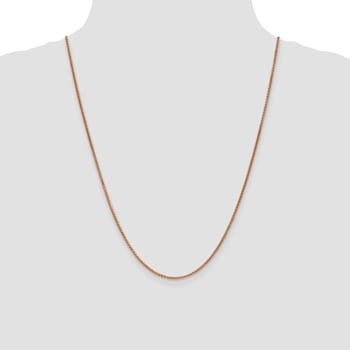 14k Rose Gold 1.40mm Wheat Chain 24"