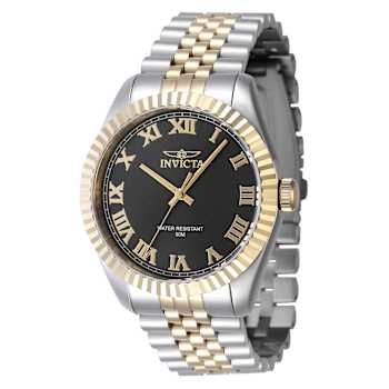 Invicta Specialty 43mm Black Dial Two-tone Stainless Steel Quartz Watch