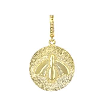 Bee Enhancer Pendant In 18K Gold Over Sterling Silver