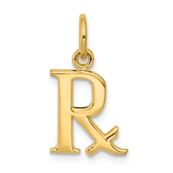 14k Yellow Gold Prescription Symbol RX Pendant