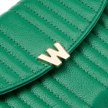 Mimi Green Crossbody Bag with Wristlet