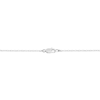 7-7.5mm Button White Freshwater Pearl and White Sapphire Sterling Silver Necklace