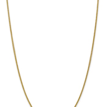 14k Yellow Gold 2mm 3-Wire Wheat Link 18 Inch Chain
