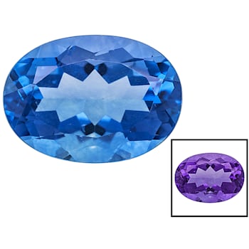 Blue Fluorite Color Shift 14x10mm Oval 7.00ct
