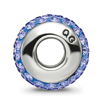 Sterling Silver Reflections Blue Full Preciosa Crystal Bead