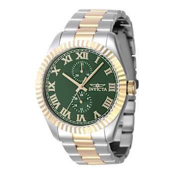 Invicta Specialty 43mm Green Dial Two-tone Stainless Steel Quartz Watch