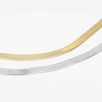 Herringbone Chain Necklace Set Of 2