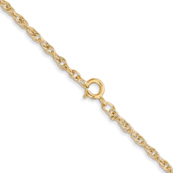14k Yellow Gold 1.55mm Solid Cable 18 Inch Chain