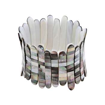 Black Mother-of-Pearl Stretch Bracelet
