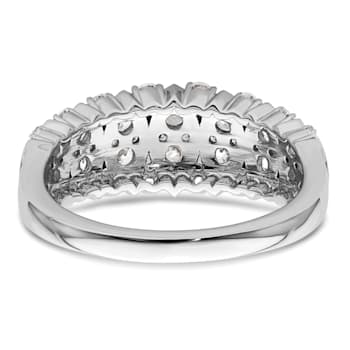Rhodium Over 14K White Gold Diamond Band 0.76ctw
