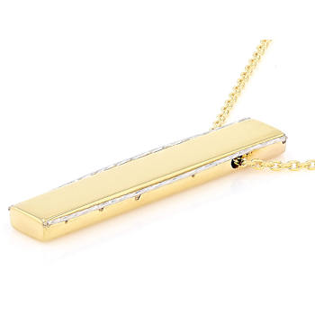 Gold Bar Pendant Necklace In 10K Gold