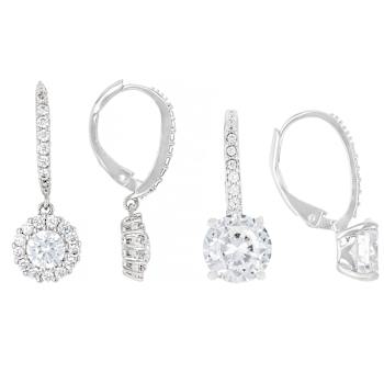 Everyday CZ Stud Earring Set Of 2