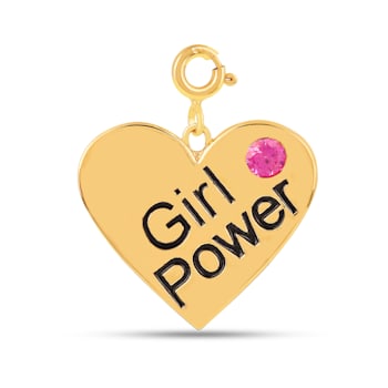 Lab Created Pink Sapphire 18K Yellow Gold Over Sterling Silver Girl
Power Word Charm