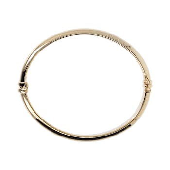 18K Yellow Gold Plated Over Sterling Silver 8 mm Bangle Bracelet