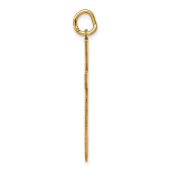 14k Yellow Gold Laser Designed Cross Pendant