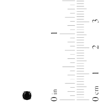 Robert Alton Men's Black Spinel Stud Earrings In Black Ion-Plated
Stainless Steel 7mm