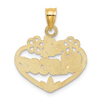 14k Yellow Gold #1 Sister in Heart Charm