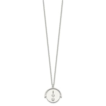 Sterling Silver I Love You Forever Necklace