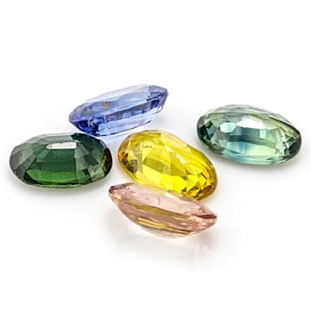 Multi-Color Sapphire 6x4mm Oval Set of 5 2.50ctw
