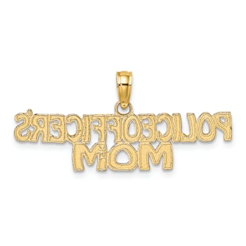 14k Yellow Gold Police Officer's Mom pendant