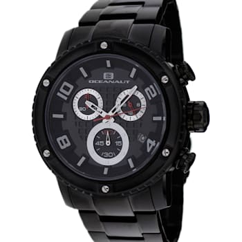 Oceanaut Men's Impulse Black Dial, Black Stainless Steel Watch