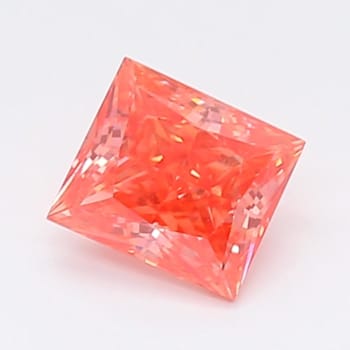 0.94ct Vivid Pink Princess Cut Lab-Grown Diamond SI1 Clarity IGI Certified