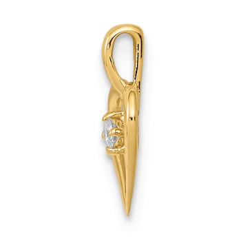 10k Yellow Gold Diamond Heart Pendant