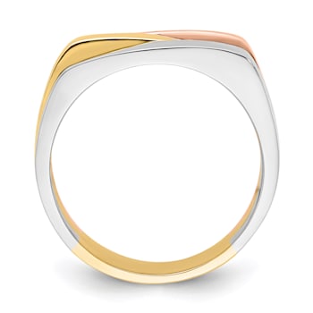14K Contemporary Flat Top Band