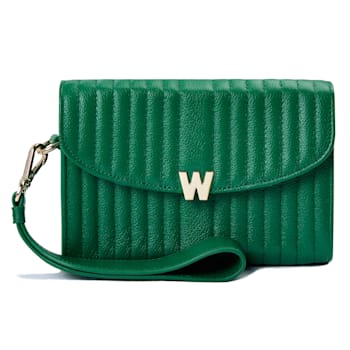 Mimi Green Crossbody Bag with Wristlet