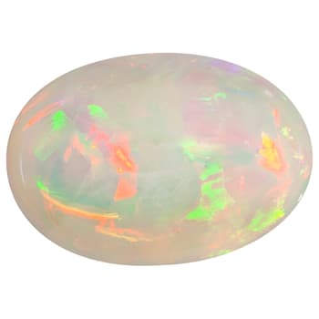 Ethiopian Opal Floral Pattern 28.67x20.12x13.26mm Oval Cabochon 35.29ct