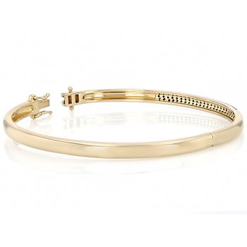 Black Spinel Bangle Bracelet In 18K Gold Over Sterling Silver 1.71ctw