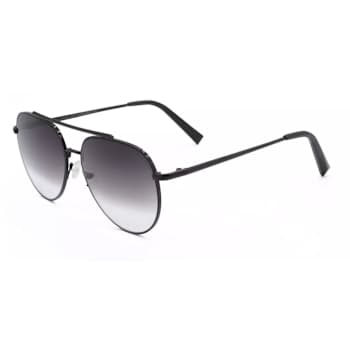 Kendall + Kylie Black Frame/ Smoke Gradient Lens Aviator Sunglasses