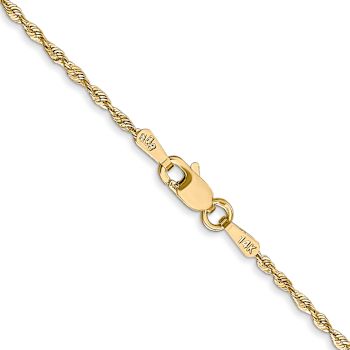 14k Yellow Gold 1.5mm Diamond-Cut Rope 14 Inch Chain