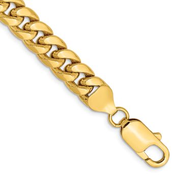 14k Yellow Gold 7.3mm Miami Cuban Link 24 Inch Chain