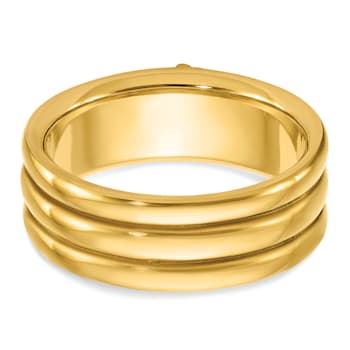 10K Yellow Gold Men's Polished with Black Enamel 33rd Degree Masonic Ring