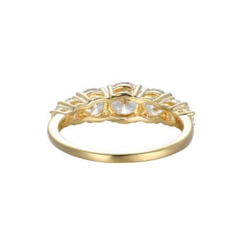 White Cubic Zirconia 18K Yellow Gold Over Sterling Silver Ring 2.90ctw