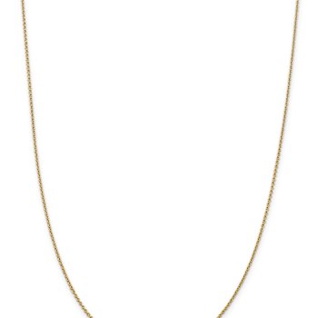 14k Yellow Gold 1.4mm Solid Forzantine Cable 24 Inch Chain