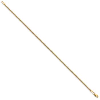 14k Yellow Gold 1.3mm Franco Link Chain Bracelet