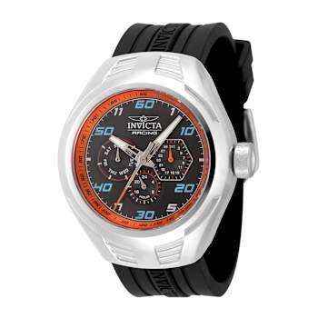 Invicta Invicta Racing 46.00mm Orange, Black Dial Silicone Band Quartz Watch