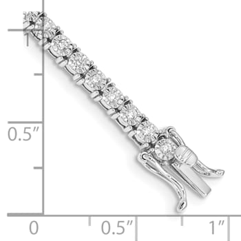 14K White Gold Lab Grown Diamond Illusion Setting Bracelet