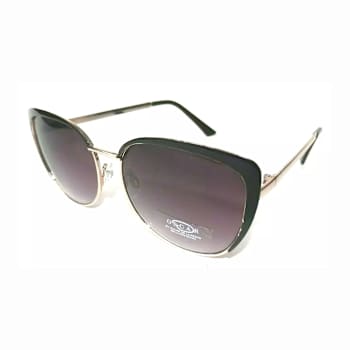 OSCAR by Oscar de la Renta Black and Gold Tone Cat Eye Frame / Smoke
Gradient Lenses Sunglasses