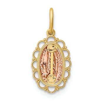 14K Yellow and Rose Gold Guadalupe Pendant