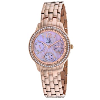 Roberto Bianci Women's Valentini Pink Dial, Rose Stainless Steel Watch
