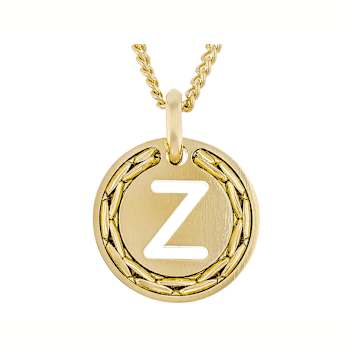 Cardano Initial Z Pendant Necklace In 18K Gold Over Bronze