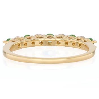 Tsavorite And Lab-Grown Diamond Band Ring In 18K Gold Over Sterling
Silver 0.53ctw