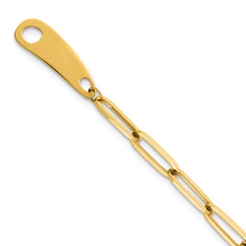 14K Yellow Gold Mixed Link 7.5 inch Toggle Bracelet
