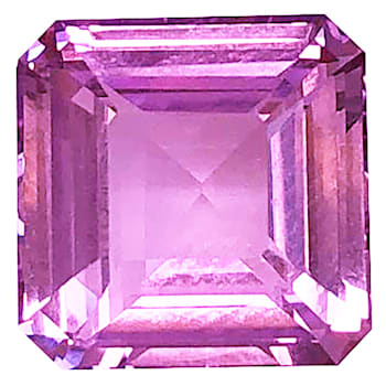 Pink Sapphire Loose Gemstone Unheated 10x10mm Emerald Cut 6.09ct
