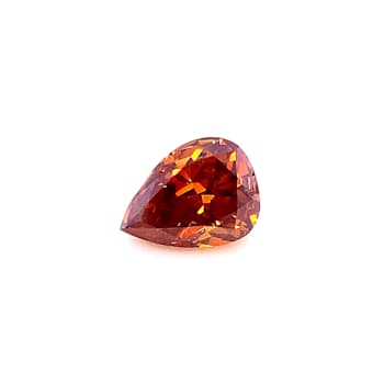 Natural Autumn Color Diamond 6.87x5.18mm Pear Shape 1.00ct